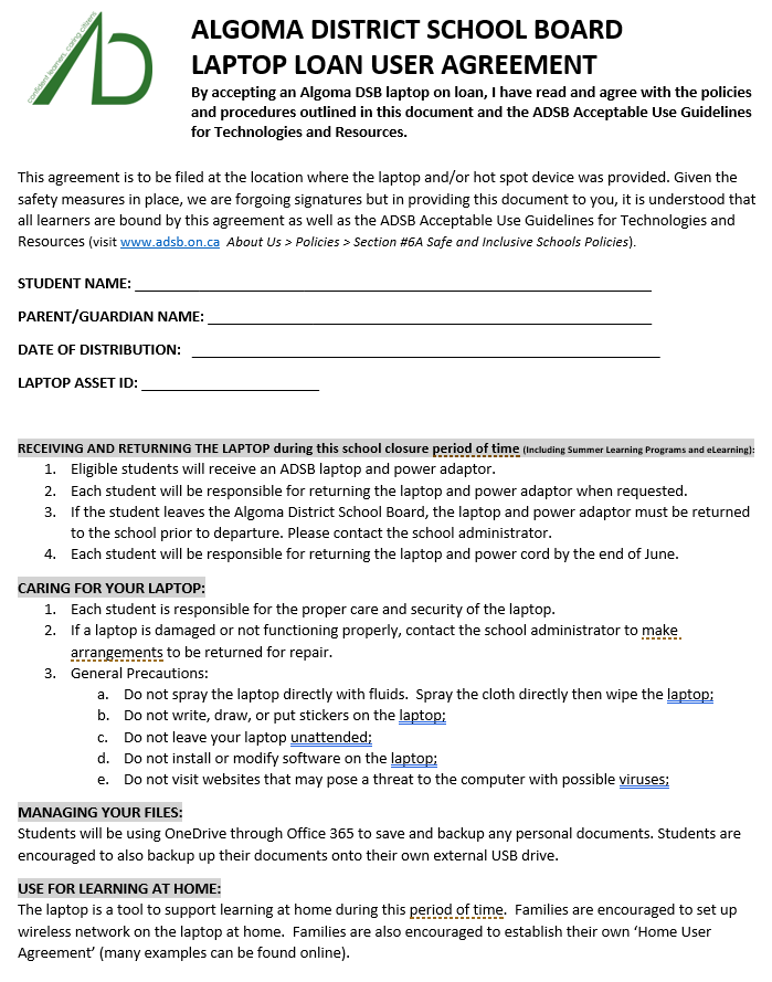 Please see here for information concerning 1-1 Technology Deployment...