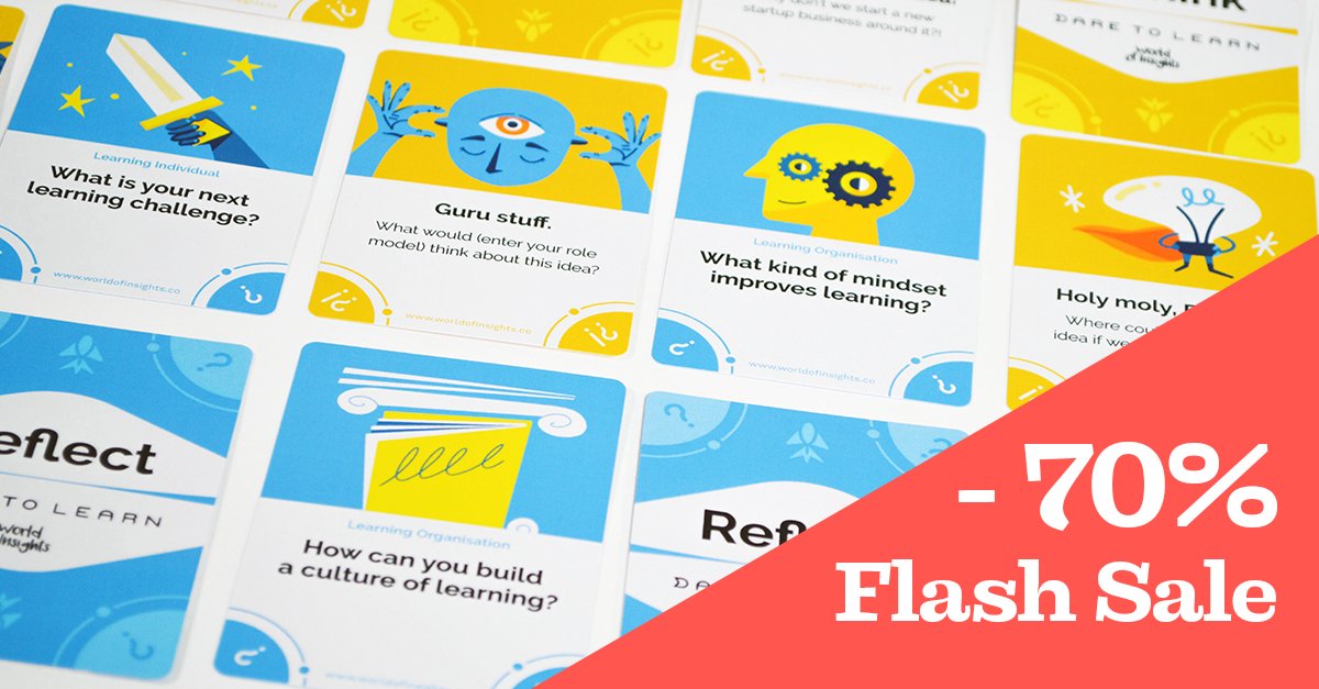 -70% FLASH SALE continues! Send a concrete learning tool for your colleagues working from home and get our Dare to Learn game 10x Bundle for €66 (normal price €220).
worldofinsights.co/shop/
#daretolearn #learningtools #changethegame