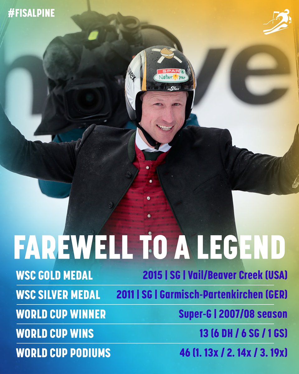 fisalpine's tweet image. A Gentleman, a Legend! 🇦🇹

Thank you for everything @HReichelt! Congrats on an amazing career! 
#fisalpine