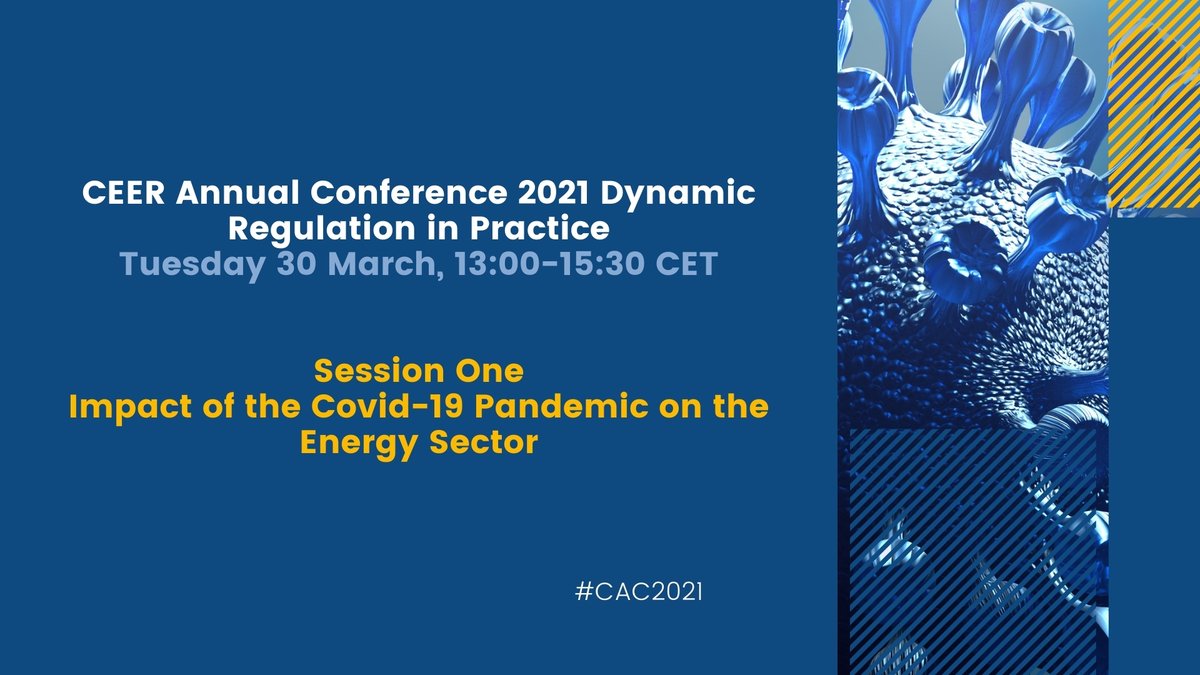 CEERenergy's tweet photo. 📣Session 1 of our #CAC2021 will focus on #DynamicRegulation in practice.
Look forward to presentations from Jean-Laurent Lastelle and @Mworsdorfer & a panel featuring @JiriKlemes, Matthew Vickers + Marie-Pierre Fauconnier!
Don’t miss it 👌& #register here https://t.co/XIRwSqc8gb https://t.co/YP2QyaGwiu