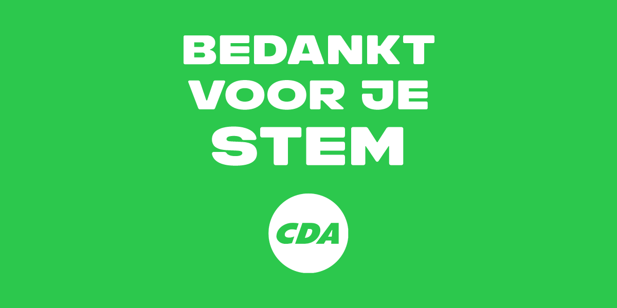 Bedankt voor je steun en stem. Bedankt aan onze lijsttrekker, onze kandidaten en alle vrijwilligers in het land voor hun grote inzet en enthousiasme in de campagne. We hadden op meer gehoopt, maar we blijven met elkaar bouwen aan een beter Nederland!