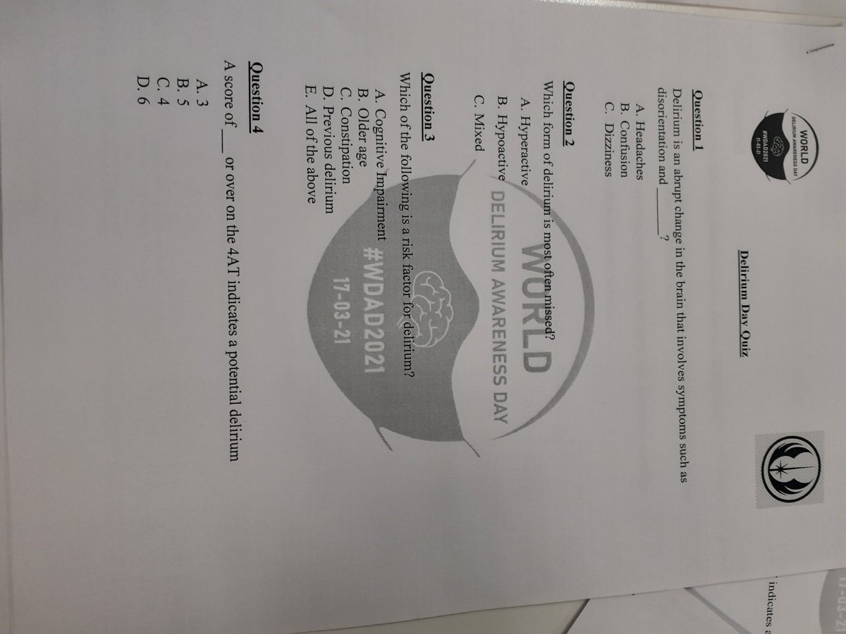 Marking World Delirium Day in TUH ED. Early detection is key #delirium #4AT @GediTuh @ed_tuh @puddlesrgr8 @RuthWade14 @orla_boil @NiamhHarding3 @LydonChristina @Claire_Aine @JoshiDookhy