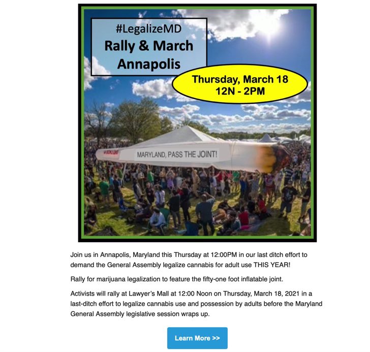 MDMJ2018's tweet photo. Today is finally the day we March in Annapolis in our last ditch effort to demand legalization in Maryland NOW! Join us in person or live stream on our Facebook page “MDMJ2018” #legalizemd @APBrianWitte @tomangell @MarijuanaMoment @stevedeangelo https://t.co/DQZQTbhSrA