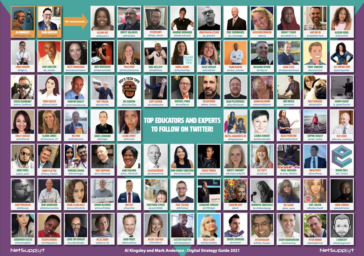 ICTEvangelist's tweet image. ♥️ At the heart of mine and @AlKingsley_Edu's updated V3 of our guide to digital strategy is a table of great educators, leaders &amp;amp; #edtech experts to follow. 

🔎 Do you recognise yourself on there? 

⬇️ Grab your free copy of the guide netsupportsoftware.com/digital-strate…