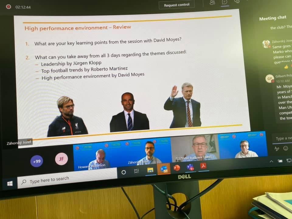 Honoured to participate as Uefa instructor to the #UEFAprolicence student exchange, 1st time online, featuring on Juergen Klopp, David Moyes, Roberto Martinez and the Pro licence students of Austria 🇦🇹, Croatia 🇭🇷, Denmark 🇩🇰 and Iceland 🇮🇸.
#UEFAcoaching 
#uefacoacheducation