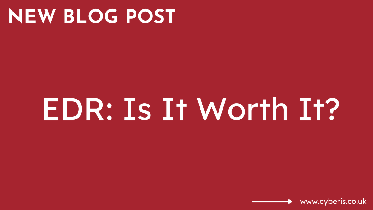 cyberisreply's tweet photo. Endpoint Detection and Response: Is it worth it?

Geoff Jones takes a look at the value of #EDR solutions in our new blog post: 
https://t.co/SKRSlaBAhb

#cybersecurity https://t.co/dwMWwMPhQ6