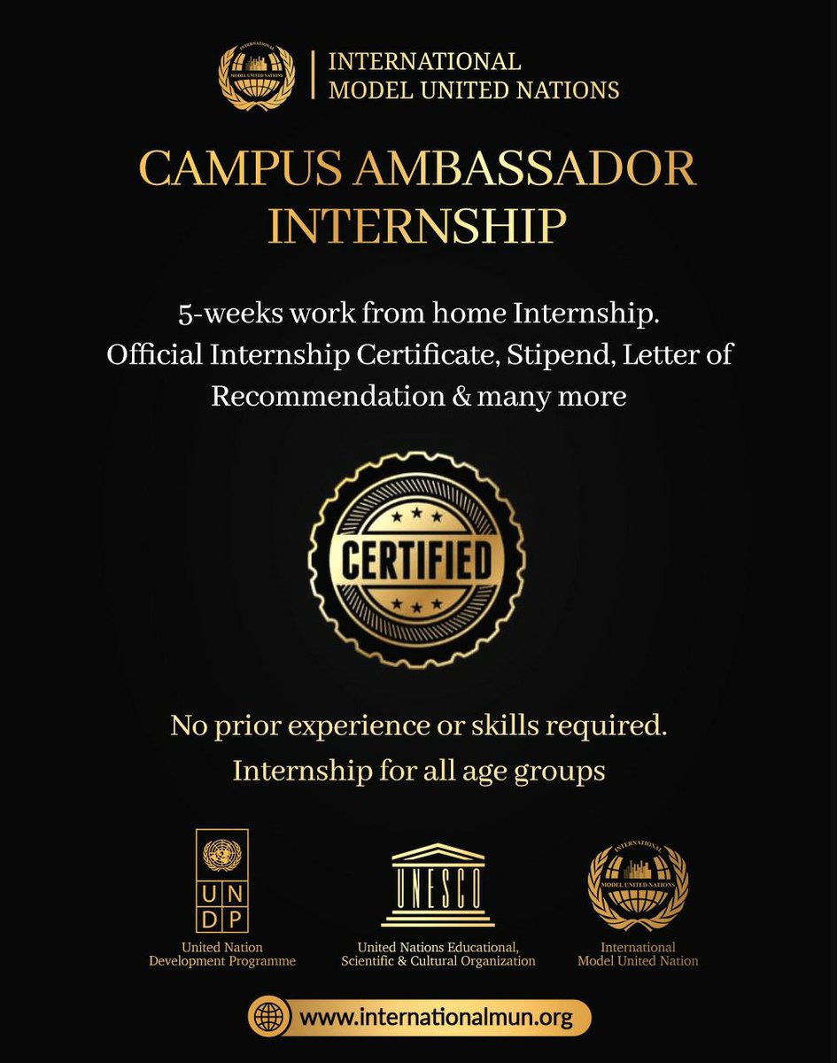 Kudostic's tweet image. Attention! International MUN @international_mun is recruiting Interns 
🔴Apply now at bit.ly/imuncamp or at internationalmun.org ✅ Limited Seats Only 📌
 #InternationalMUN #mun #imun #modelunitednations #imun2020 #youth #globalopportunity #opportunity #conference
