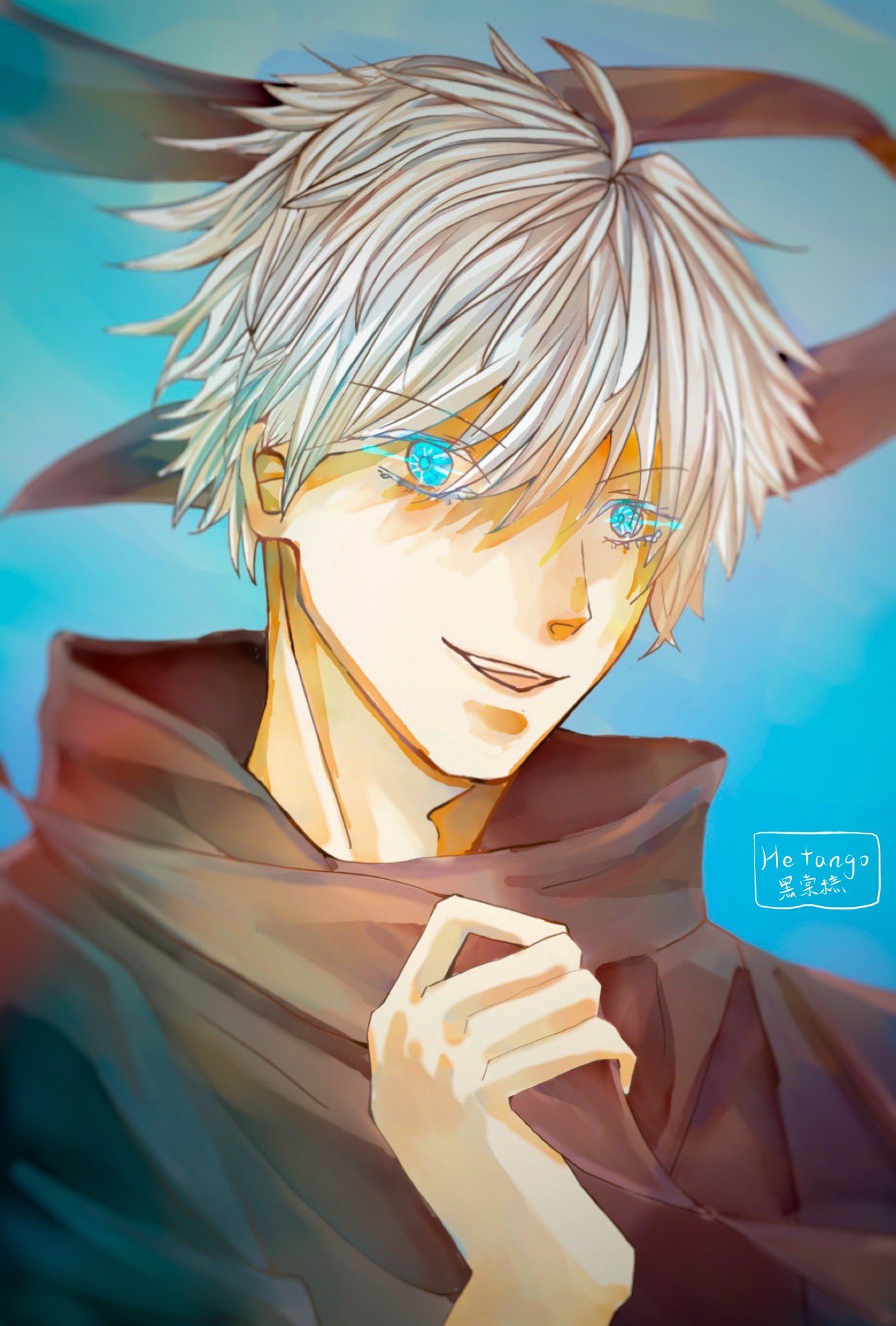 Hetango へタンゴ Pa Twitter 五条悟がカコイイけど 彼を描くのがめっちゃむずい 呪術回戦 呪術回戦 呪術廻戦好きと繋がりたい 呪術廻戦絵描きさんと繋がりたい 呪術廻戦ファンアート イラスト 五条悟 五條悟 五条悟イラスト Jujutsukaisen Gojosatoru