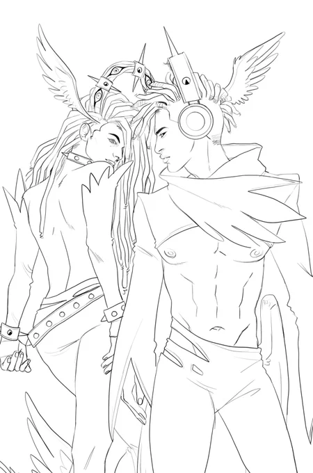 I am drawing Haven and Eden again ? wip 