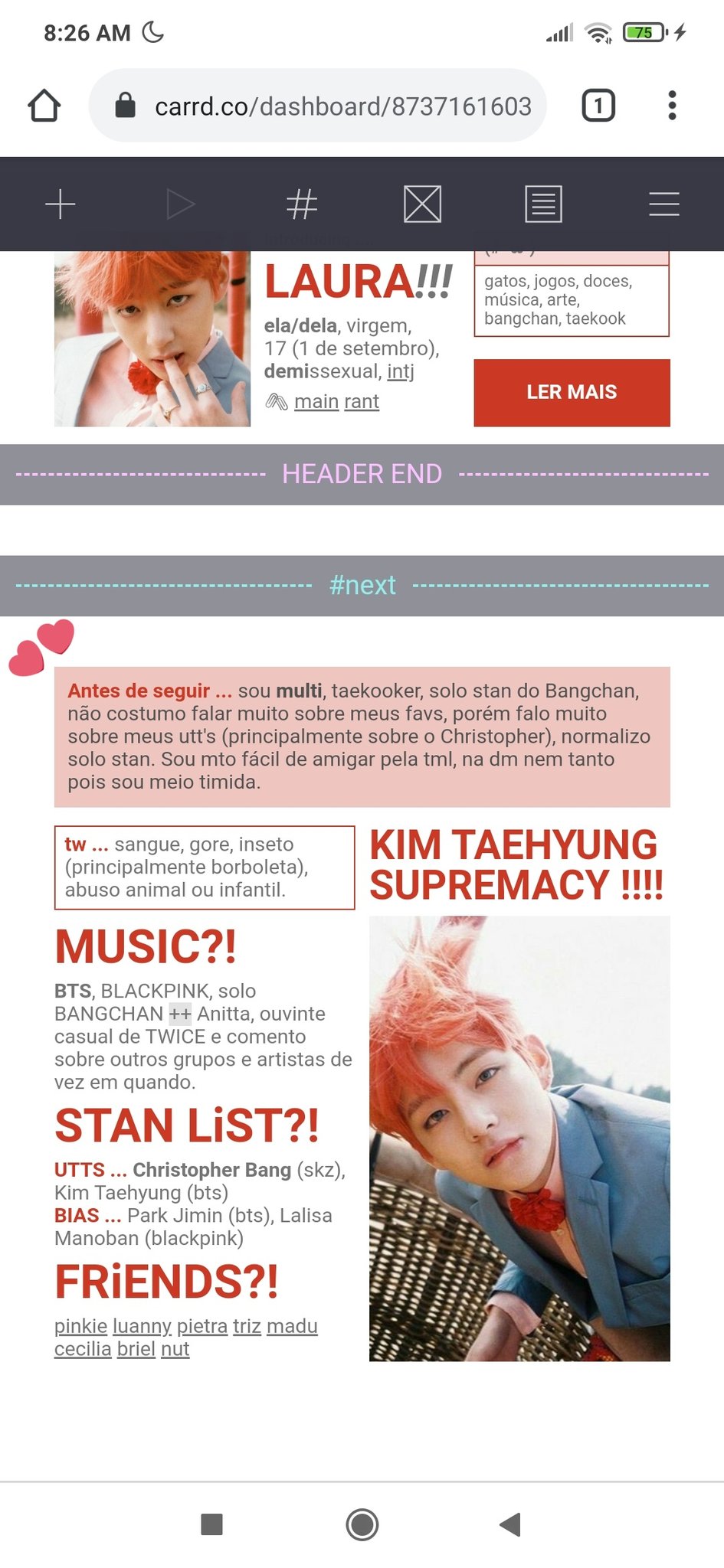 carrd helper on Twitter "clica no CONTAINER do byf (print 1) duplica