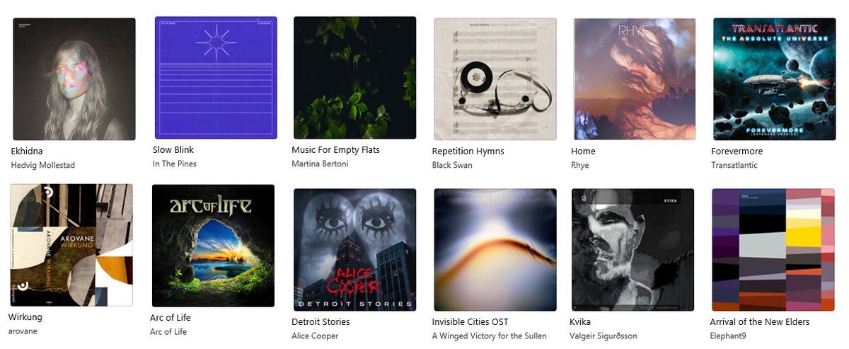 Misterquartet's tweet photo. 2021 LPs of the Week so far... #HedvigMollestad, #InThePines, #MartinaBertoni, #BlackSwan, #Rhye, #Transatlantic, #Arovane, #ArcofLife, #AliceCooper,#AWingedVictoryfortheSullen, #ValgeirSigurðsson, #Elephant9... All very much recommended but then, I would say that, wouldn't I.. https://t.co/TJCvsldvNo
