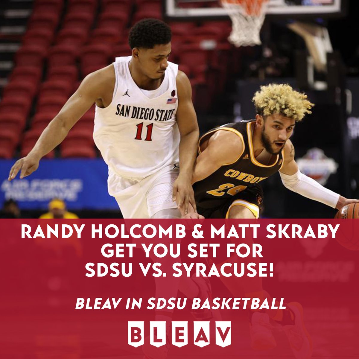 The Aztecs are dancing! Catch @MattSkraby and Randy on an all-new Bleav in SDSU Basketball for their impressions of the opening round matchup with Syracuse. TAP IN: https://t.co/1h6vvqzeY5 https://t.co/lKwlI0zQrw
