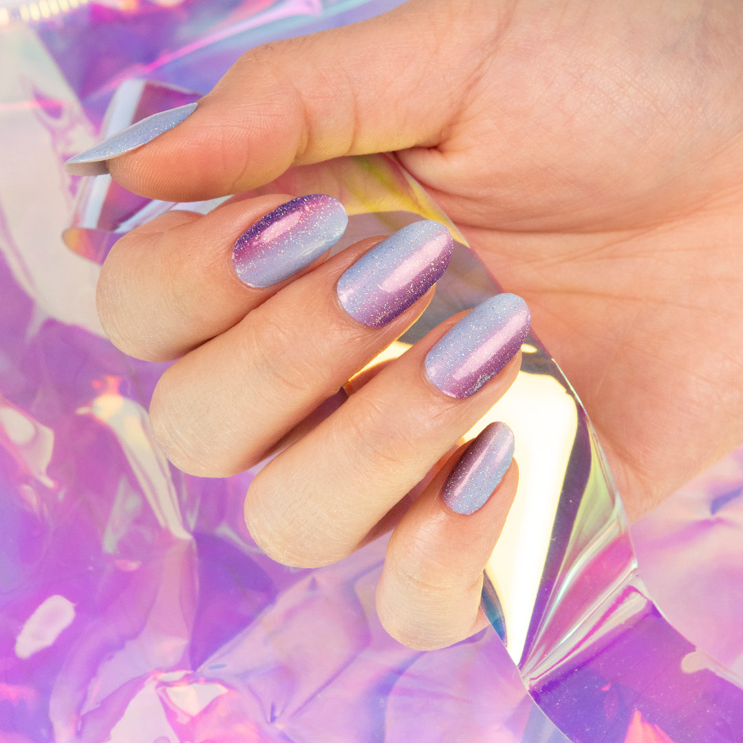 colorstreet's tweet image. "It Takes Tuscon" is a spring favorite 💅! Comment a 💜 if you've got this stunning purple to blue duochome set on your must-wear list!
