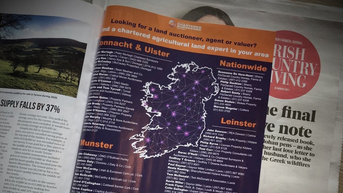 SCSI - Society of Chartered Surveyors Ireland (@scsisurveyors) on Twitter photo Looking for a land auctioneer, agent or valuer? Check out the latest edition of the <a href="/farmersjournal/">Irish Farmers Journal</a> Land Report to find a chartered agricultural land expert in your area.
#charteredsurveyors Looking for a land auctioneer, agent or valuer? Check out the latest edition of the <a href="/farmersjournal/">Irish Farmers Journal</a> Land Report to find a chartered agricultural land expert in your area.
#charteredsurveyors
