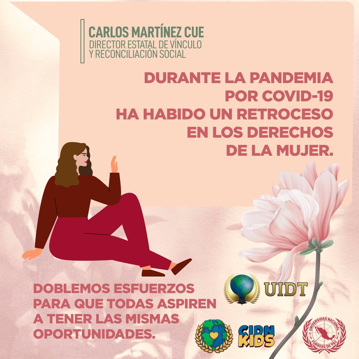 UIDT_Morelos's tweet photo. Comprometámonos a no permitir que la pandemia
afecte la lucha por la igualdad, las mujeres deben
tener mayores oportunidades en la toma de
desiciones. #UIDT #UNFP #CIDN https://t.co/8i6QKkDFGs