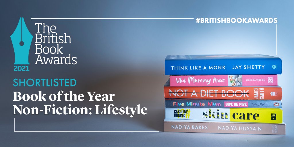 thebookseller's tweet photo. Congratulations to our Book of the Year Non-Fiction: Lifestyle shortlistees, @JayShettyIW, Rebecca Wilson, @jamessmithPT_, @daisyupton, @CarolineHirons and @nadiya_official!

https://t.co/o2Pgdmgb6l

#BritishBookAwards #Nibbies https://t.co/yG2qtt9Wju