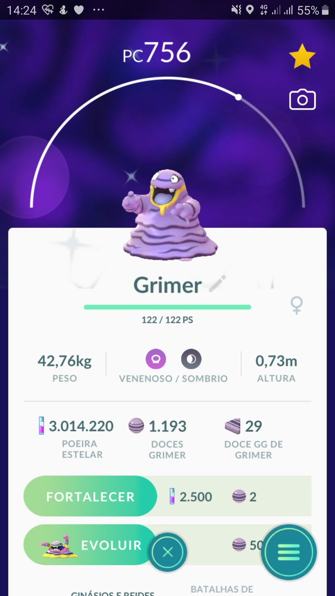 Igorxandecorrea's tweet image. Outro desse...😅 Alguém quer trocar?🌟
#PokemonGO
#Grimer
#AlolanGrimer
#AlolanGrimerShiny
#Shiny