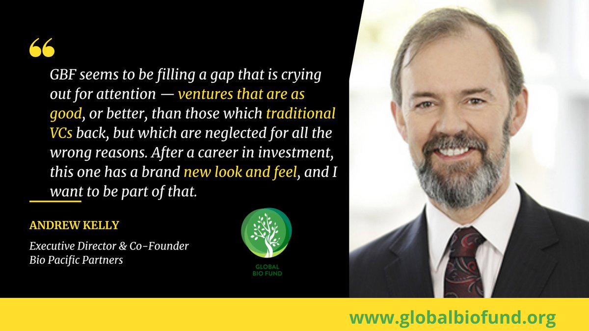 Weekly series (7/8) What personally motivates our global advisors to GBF? <a href="/AndrewKellyBPP/">Andrew Kelly</a>  Executive Director &amp; Co-founder <a href="/BioPacPartners/">BioPacific Partners</a> shares his thoughts about our work

globalbiofund.org #venturecapital #vcs #founders #impactinvesting #startups #impact #funding
