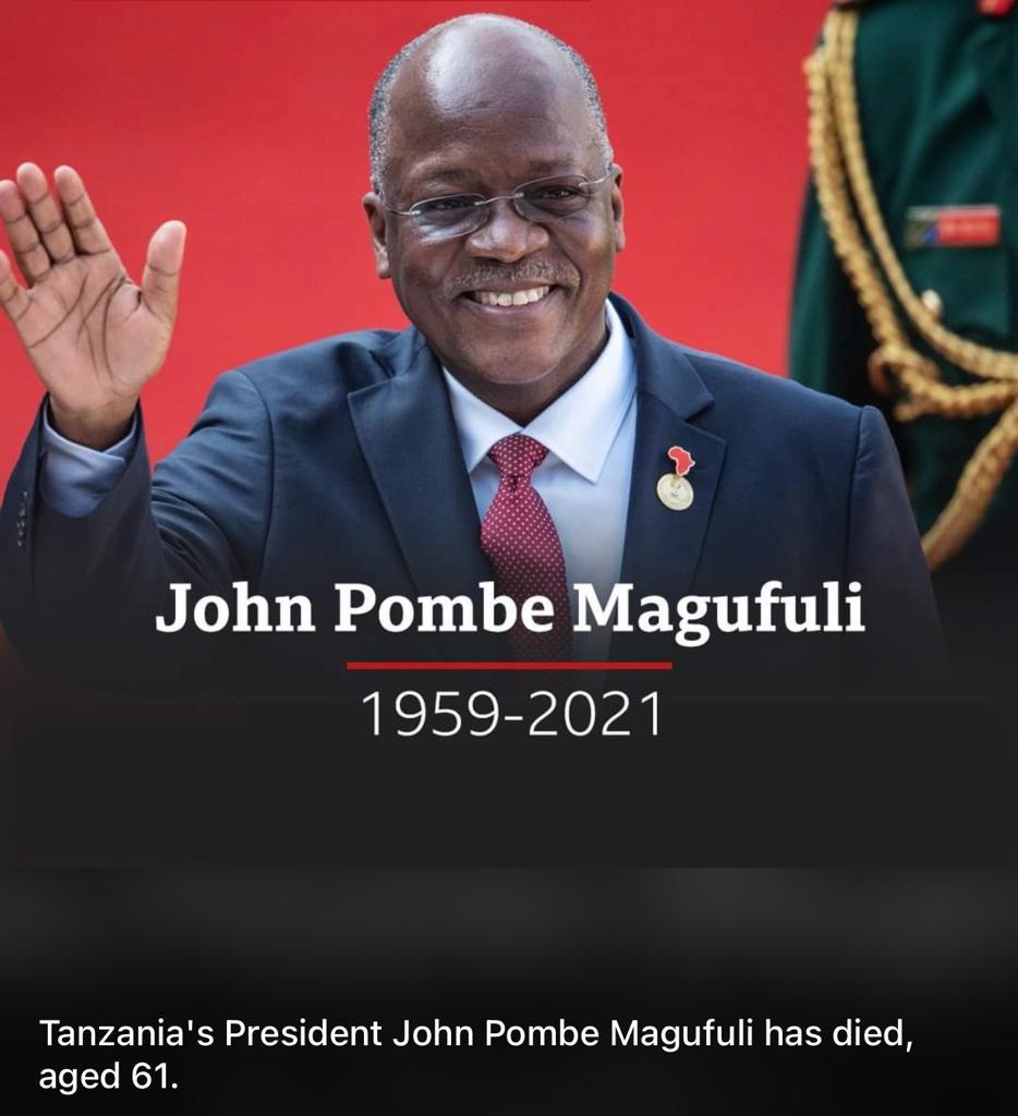 Our deepest condolences go out to our AORTIC members in Tanzania and especially Professor Twalib Ngoma (AORTIC Past President) on the recent passing of John Pombe Magufuli,  President of Tanzania.