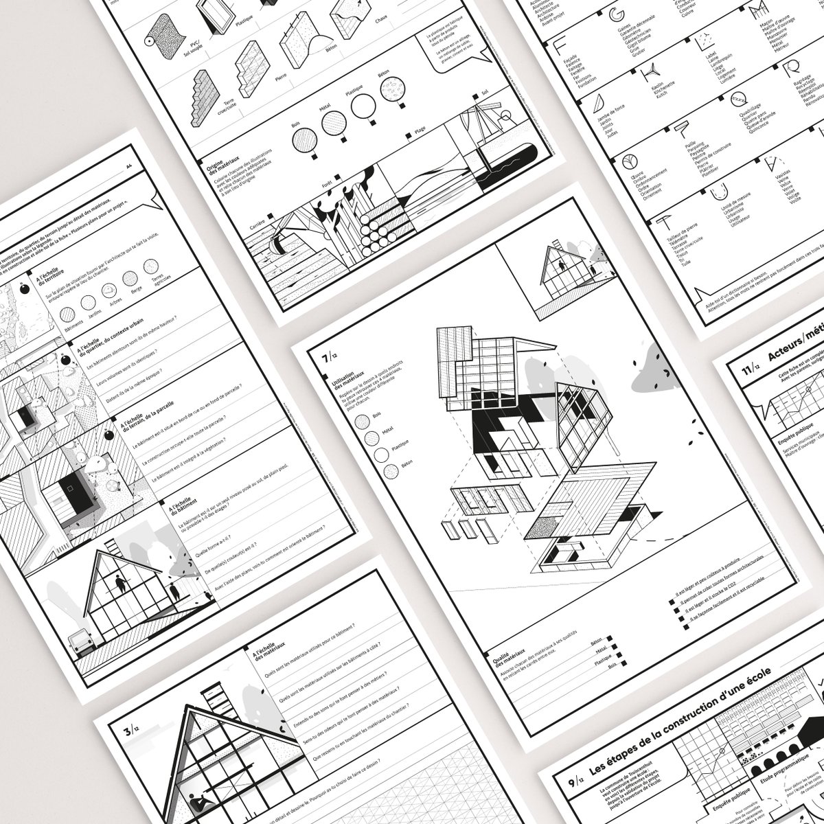 Aperçu d'une partie de l'ensemble des fiches Les Visites Constructives pour Le <a href="/308bx/">le 308</a>  Maison de l'Architecture en Nouvelle-Aquitaine

#architecture #architectureillustration #graphicdesign #le308 #maisondelarchitecture #reseaudesmaisonsdelarchitecture #bordeaux #touspourlarchi