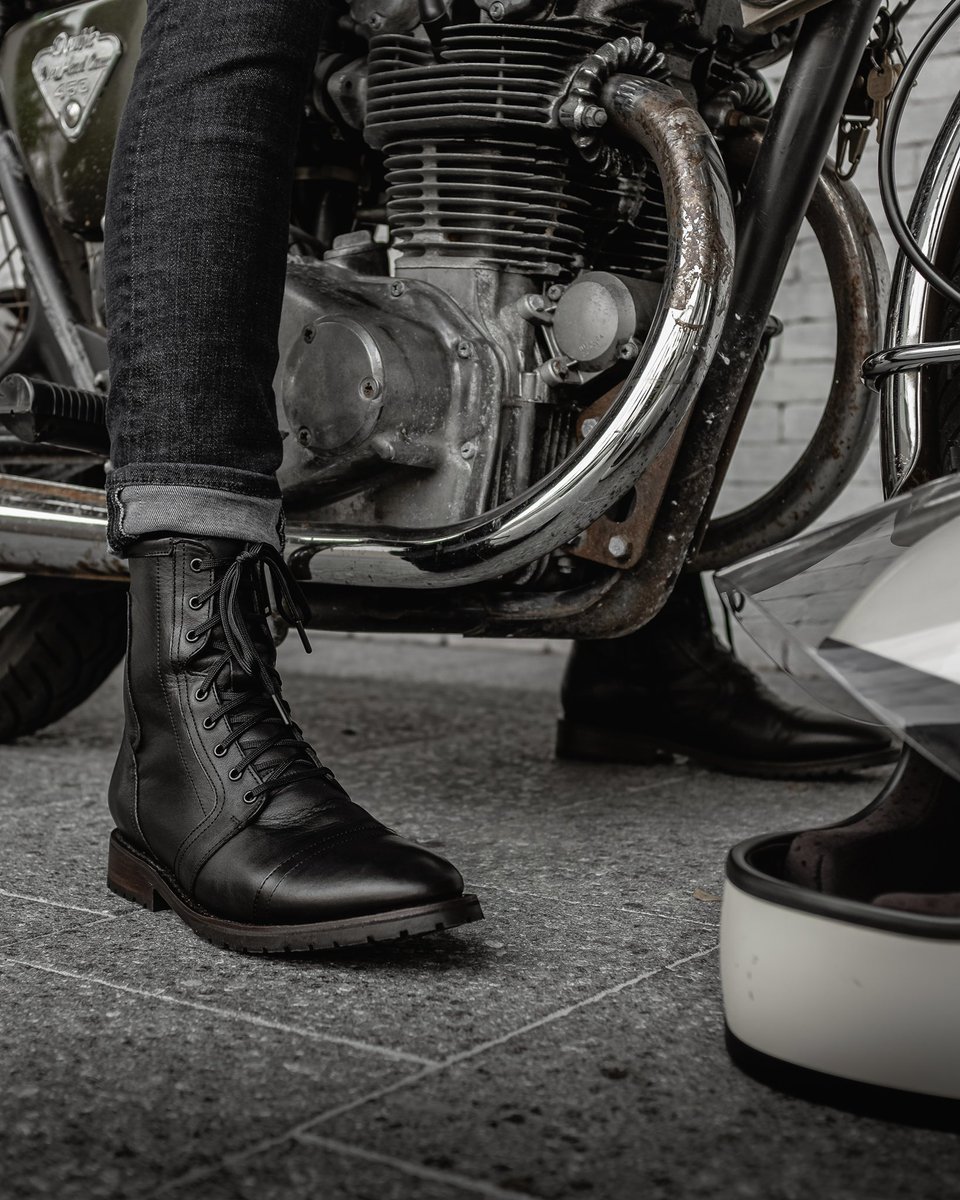 Matte Black Thursday Motorcycle Boots Casa Moto Boot Men Stores