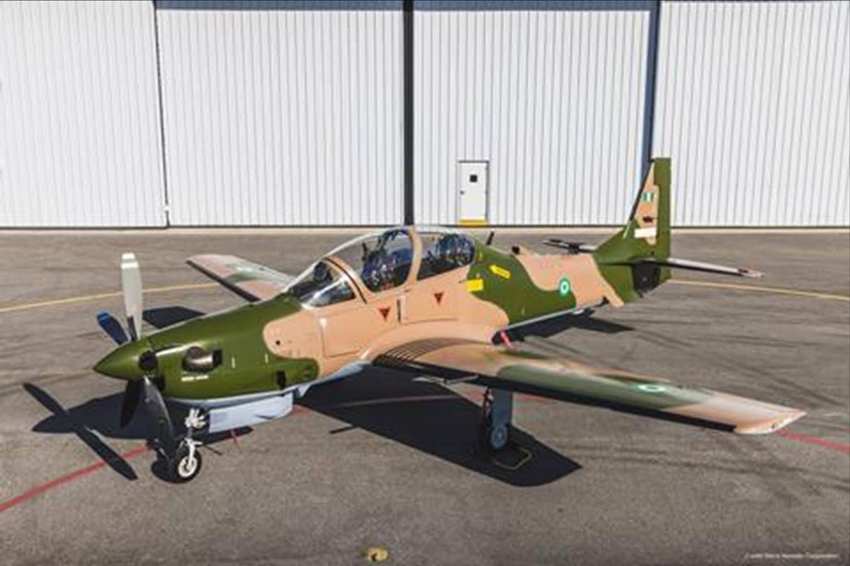 GarShehu's tweet photo. NIGERIA’S SUPER TUCANOS TO ARRIVE MID-JULY 2021. 

Six of the twelve Super Tucanos are on track to arrive in mid-July 2021. With the remaining six shortly after that.  There are 14 Nigerian pilots currently training at Moody Air Force Base in Georgia. https://t.co/bFXrQWmXSV
