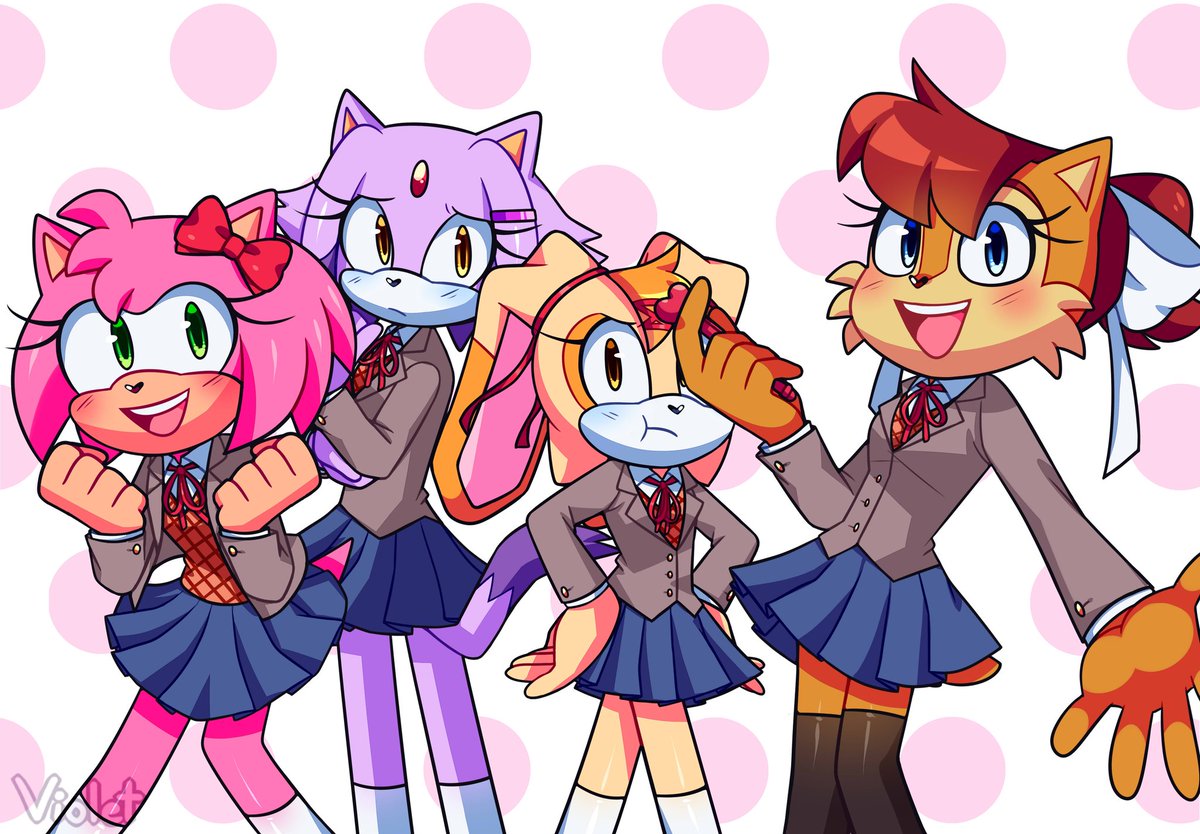 VioletMadness7's tweet photo. Doki Doki Sonic girls club! 💖 https://t.co/18kqoWTkbd