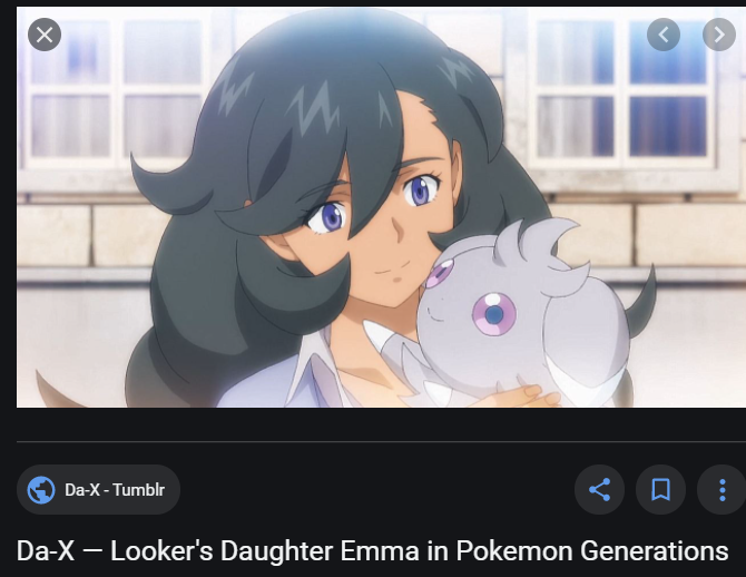 ||: looker's daughter emma in pokemon generations.