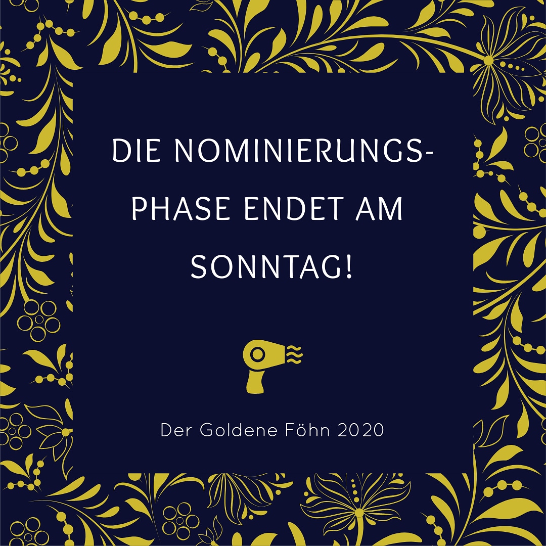 Der Endspurt läuft! Bis Sonntag Abend, 21. März 23:59 Uhr, könnt ihr noch Eure Nominierungen einschicken. 🤓
dergoldenefoehn.de/hier-geht-s-zu…
