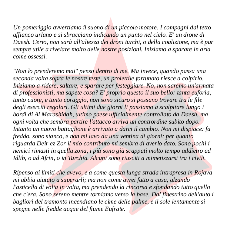 Tekosina Anarsist We Would Like To Share Short Excerpts From Notes That Lorenzo Made About Struggle In The Frontlines Overal Geopolitical Situation In The End Of 18 Eng Ital We