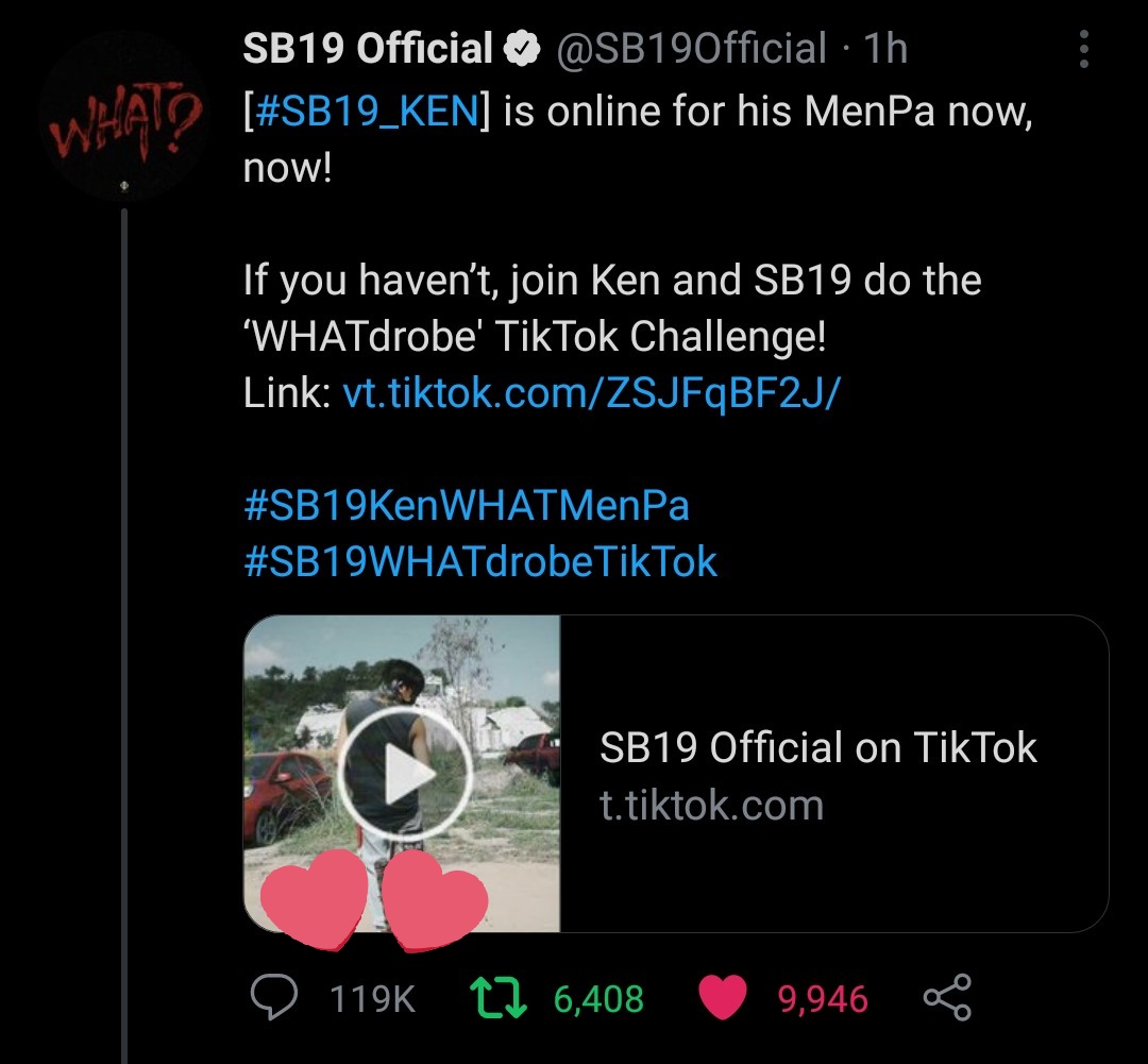 SB19KenUpdates's tweet photo. Ken's MenPa ended with 119K replies in an hour and trended #1 nationwide and #2 worldwide! 🔥

#SB19KenWHATMenpa
@SB19Official #SB19 
@keun16308352 #SB19_KEN https://t.co/5U7S5gqEoy