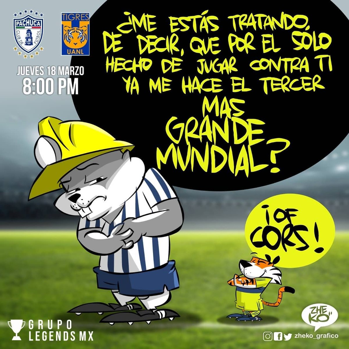 zheko_grafico's tweet photo. PROYECTO: Cartón Editorial Deportivo
CLIENTE: @Grupolegends_mx
Hoy se enfrentan @TigresOficial vs @Tuzos promete ser un PARTIDAZO!!! 😒
#ElCartondeldía #LegendsMx #Humor #Tigres #Pachuca #LigaMx https://t.co/usoMu0L8OT