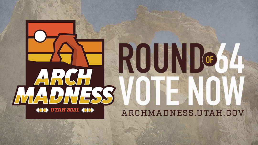 Cast your votes for the first round of Arch Madness beginning today! Vote here: archmadness.utah.gov
Arch Madness consists of six single-elimination rounds, similar to the NCAA tournament. The Round of 64, is open now through March 20.  ow.ly/wucb50E2e5u
#archmadness2021