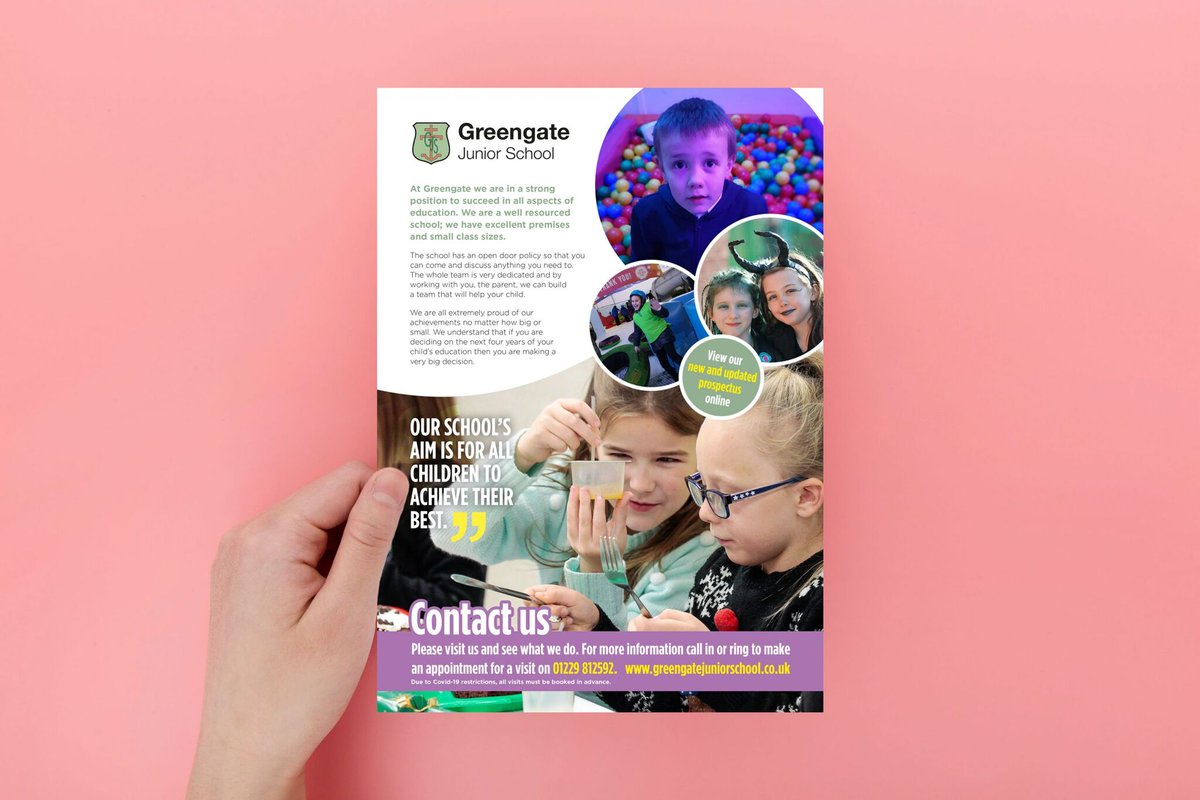 pair_creative's tweet image. It was great to work with Greengate Junior School on their latest Prospectus and supporting leaflet. They are a wonderful school with so many amazing subjects and activities for their students. Why not take a look! bit.ly/3bZgIfm
#graphicdesign #propectusdesign #barrow