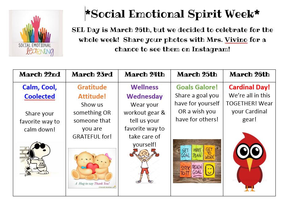 LenoxSchoolPL's tweet photo. Next Week is Social Emotional Spirit Week!  #SELDay #LenoxLearns #PomptonPride https://t.co/9uYiwyUnmO
