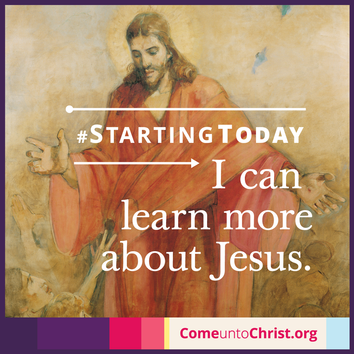 ComeUntoChrist's tweet photo. #StartingToday, Jesus can help you find greater joy in life. Need help knowing where to begin? Schedule a digital lesson with missionaries. Learn more: https://t.co/DyD83NWgSr #Easter #ComeUntoChrist https://t.co/cxDnk1FPGC