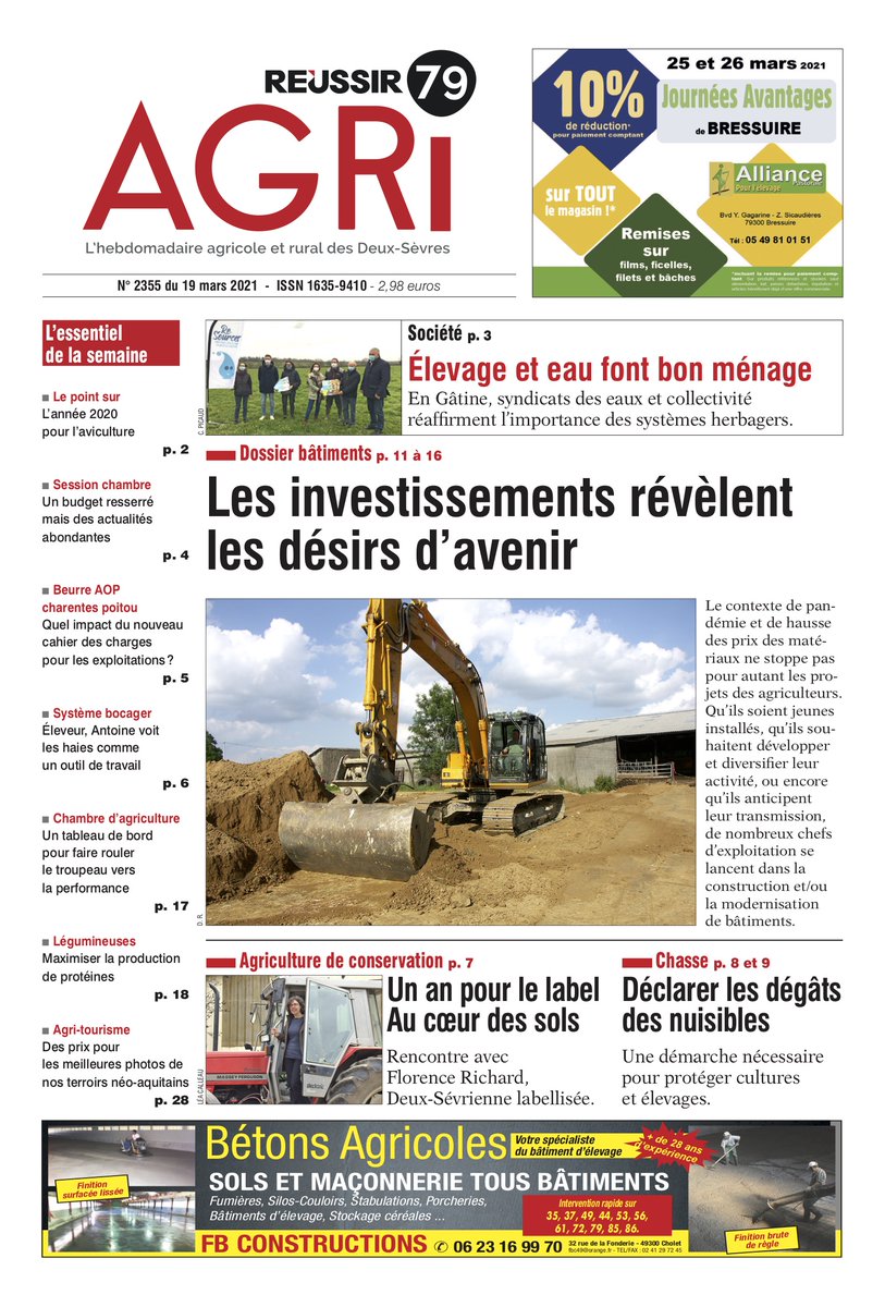 Agri79 (@agri79info) on Twitter photo 🔴 Un an après le début de la pandémie, l'agriculture est un secteur toujours dynamique : la preuve dans le nouveau numéro de <a href="/Agri79Info/">Agri79</a> 😉
<a href="/Chambagri79/">CA79</a> <a href="/FNSEA79/">FNSEA 79</a> <a href="/jeunesagris79/">Jeunes Agriculteurs Deux-Sèvres</a> <a href="/DeuxSevres/">79 le Département</a> 🔴 Un an après le début de la pandémie, l'agriculture est un secteur toujours dynamique : la preuve dans le nouveau numéro de <a href="/Agri79Info/">Agri79</a> 😉
<a href="/Chambagri79/">CA79</a> <a href="/FNSEA79/">FNSEA 79</a> <a href="/jeunesagris79/">Jeunes Agriculteurs Deux-Sèvres</a> <a href="/DeuxSevres/">79 le Département</a>