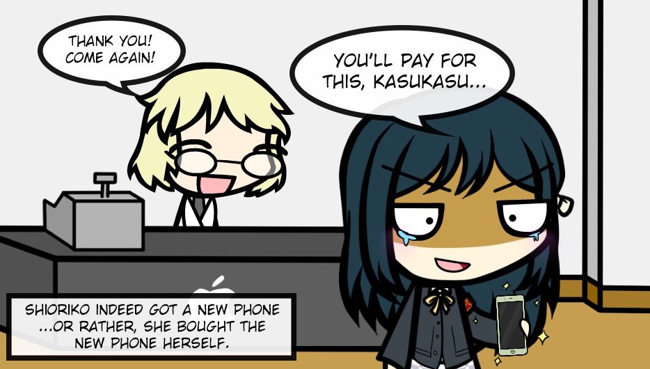 Shioriko got a new phone. 