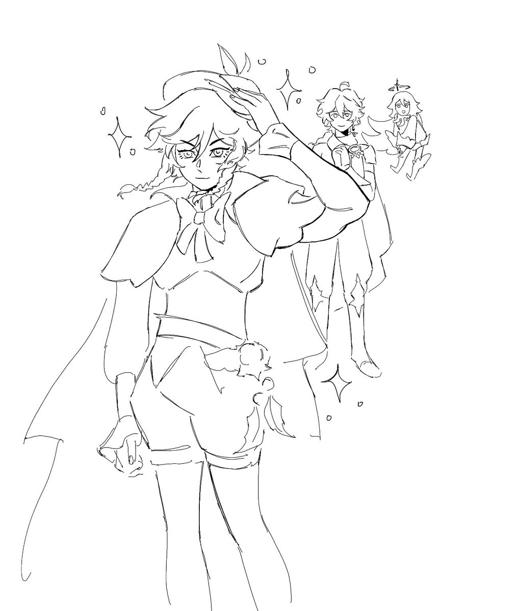 noredemptionarc's tweet photo. This is how I imagine my Zhongli and Venti reunion went https://t.co/e4uNjhSynk