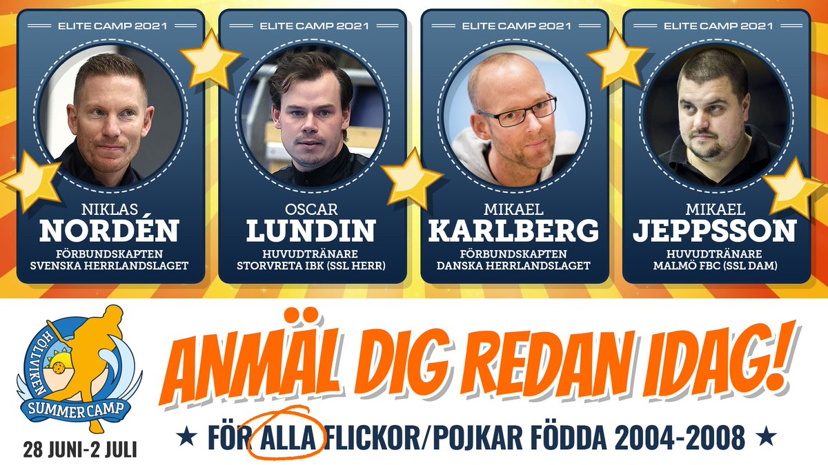HollvikenIBF's tweet photo. ⭐ HEJ MIKAEL! ⭐

Vi hälsar Mikael Jeppsson, bl a utsedd till Årets tränare, varmt välkommen till Elite Camp! Vilken lineup vi har i år; Sveriges och Danmarks förbundskaptener, årets seriesegrare och nu Årets tränare! Mer info om Summer Camp hittar ni på https://t.co/zS8ZcMWLFH https://t.co/sgqvdtrzbn