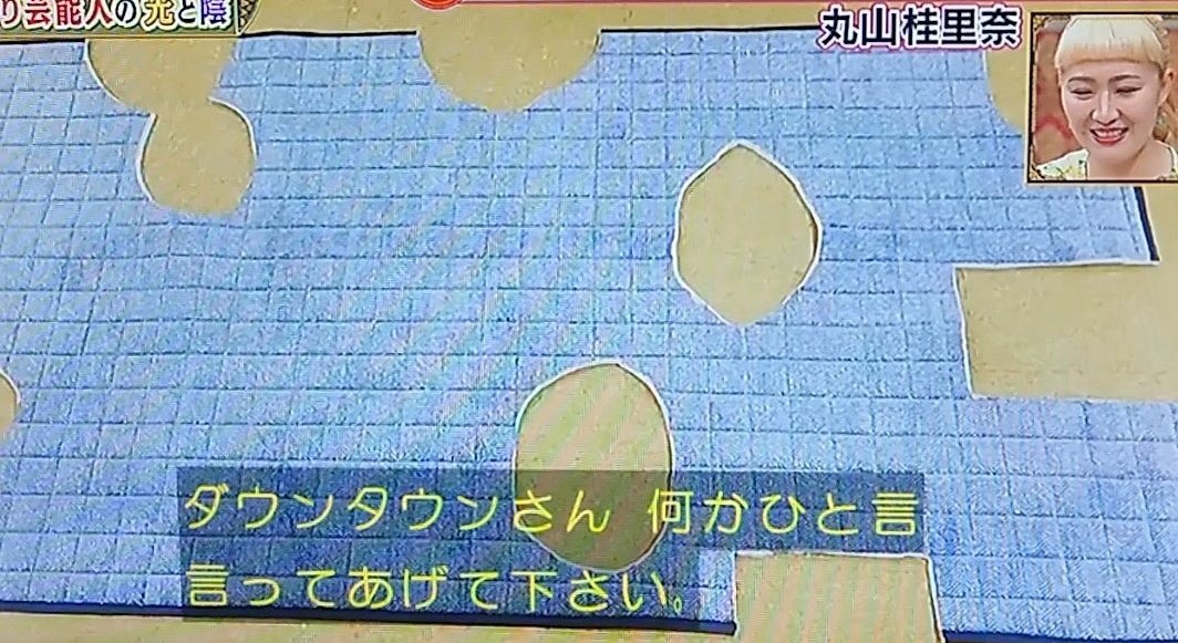 ひいろ 丸山桂里奈さんの切り取った絨毯 Ysのラスボスみたい ダウンタウンdx