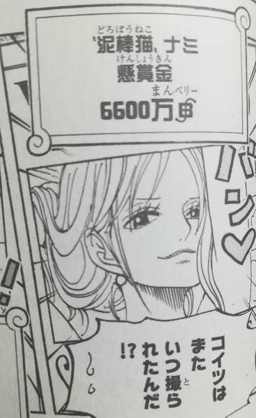 Nami Wanted Marine Deadoralive 手配書 海軍 生死 を問わず 泥棒猫ナミ 懸賞金 6600万ベリー ドレスローザ での事件後 懸賞金が6600万ベリーに上がる Nami ナミ Onepiece ワンピース Pirates 海賊 T Co Cbt7jjpzgf