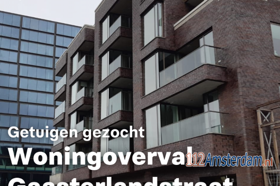 Gezin door twee gewapende overvallers in hun woning overvallen. 112Amsterdam.