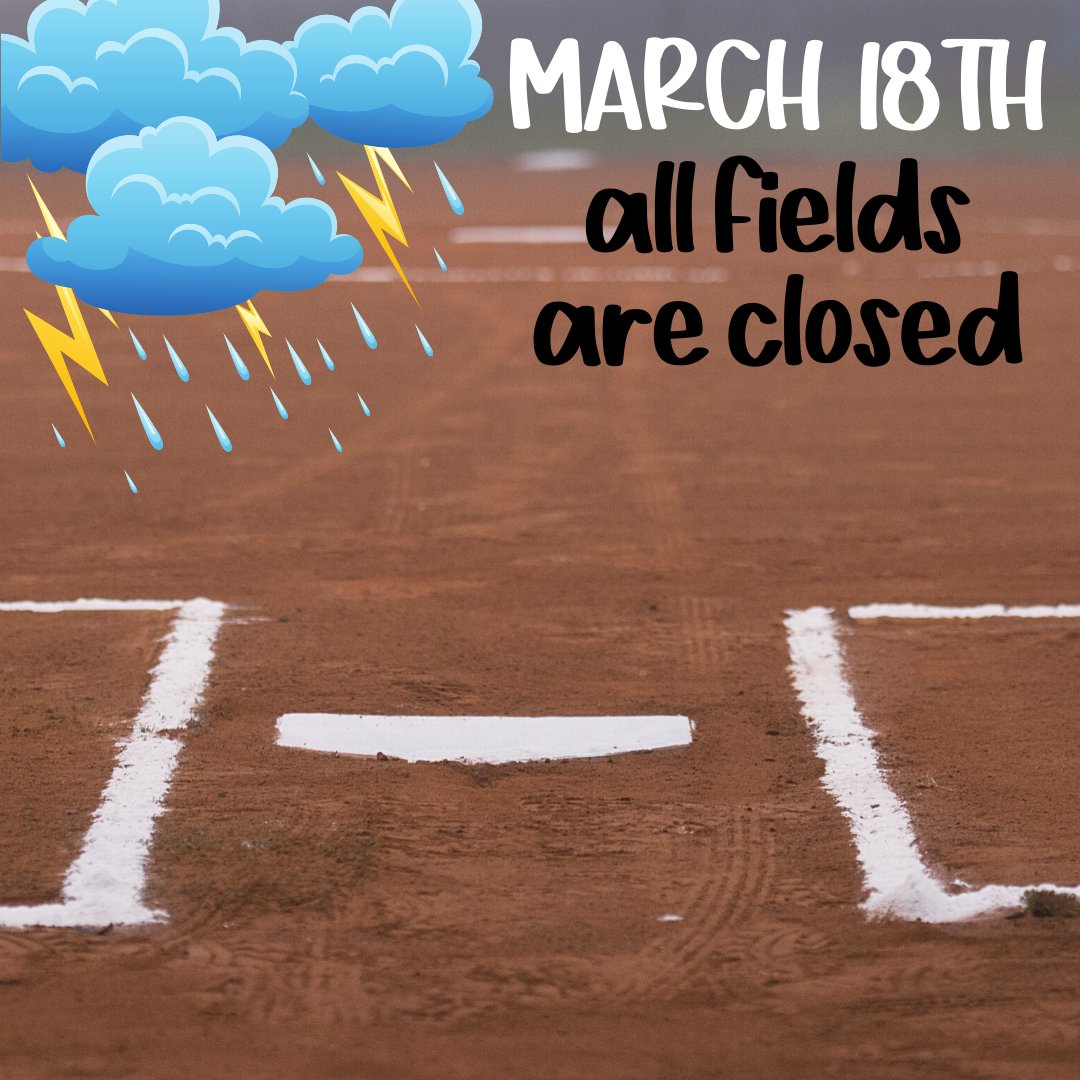 We're sure this will come as no surprise, but all Spartanburg County fields are closed again today. #spartanburgparks