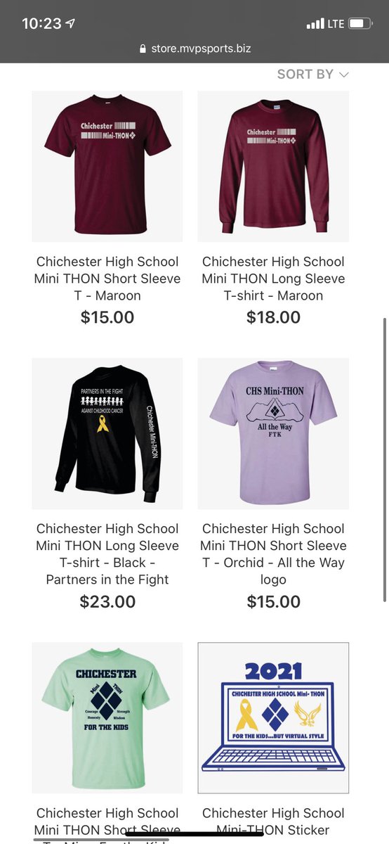 Check out store.mvpsports.biz and show your support for Chichester’s Mini-THON! Only 7 days until the big day!🥳💠