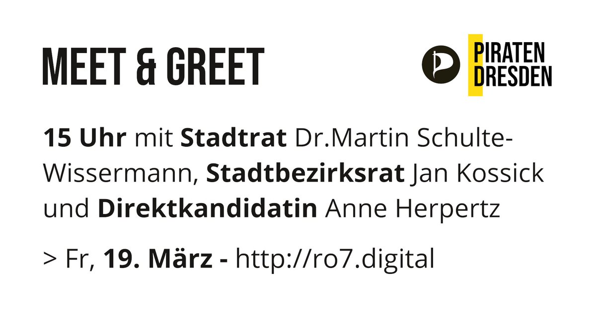 Am Freitag 15 Uhr ist #Klimastreik. Während ihr dezentral demonstriert, könnt ihr mit @mswdresden, @jankosyk und @stillnotlovin zum Thema Klima auf ro7.digital ins Gespräch kommen! #dd1903 #Piraten #AlleFür1Komma5!