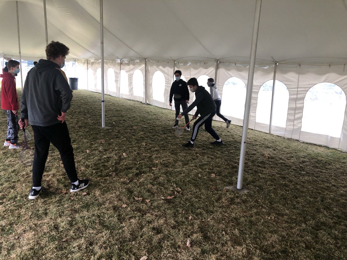 PE Is in the tent today!  Another unique element this year but our AMAZING staff and students are making it work #rebelltone #WeAreChappaqua <a href="/BellapMrs/">Mrs.Kelly_BellAP</a> @HoraceGreeleyPE