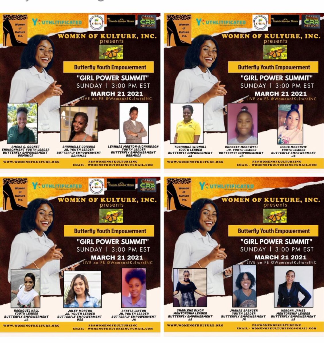 FLRealtorChick's tweet photo. GLOBAL GIRL POWER SUMMIT - Hosted by Women of Kulture INC - 3/21/21 - 3pm Est. - Girls Empowering Girls! Click the link to read more! https://t.co/fRSw2syRtK https://t.co/GUTQvFwukW