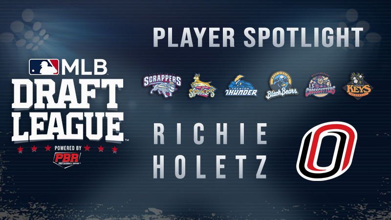 𝘿𝙧𝙖𝙛𝙩 𝙇𝙚𝙖𝙜𝙪𝙚 𝙎𝙥𝙤𝙩𝙡𝙞𝙜𝙝𝙩: 𝙍𝙞𝙘𝙝𝙞𝙚 𝙃𝙤𝙡𝙚𝙩𝙯

𝗣𝗼𝘀𝗶𝘁𝗶𝗼𝗻: RHP
𝗦𝗰𝗵𝗼𝗼𝗹: <a href="/OmahaBSB/">Omaha Baseball</a> 

🗒️ Tall and lanky at 6-foot-5, 210 pounds, Holetz is an imposing figure on the mound who's been up to 94 mph. 

🔗 bit.ly/2OIW89W | #MLBDraftLeague