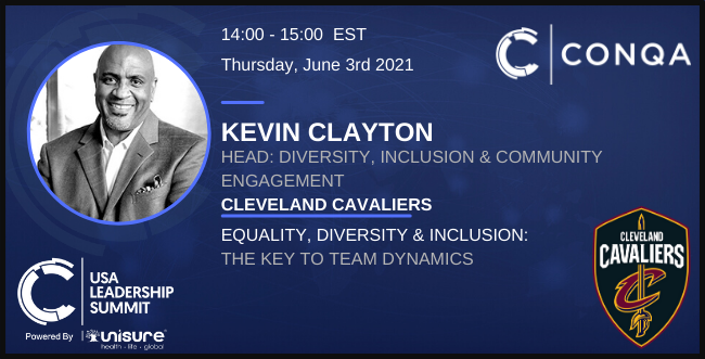 conqa_group's tweet photo. .@kevinlclayton Head of Diversity, Inclusion &amp; Community Engagement for the @cavs will be talking Diversity &amp; Inclusion in Team Dynamics at the 2021 USA Leadership Summit powered by Unisure. ➡️SIGN UP NOW⏰EARLY BIRD SPECIAL: https://t.co/3I9mVJI6f2 #USLS21 #CONQA #CONQAgroup https://t.co/G00RSIlwMo